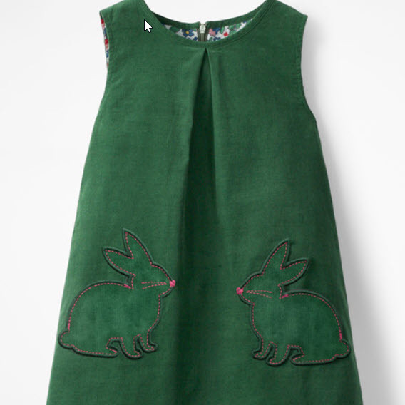 Novelty Pocket Cord Pinafore