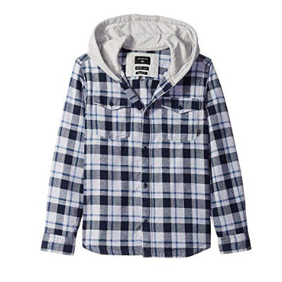 Quiksilver Kids Snap Up Long Sleeve Hooded Shirt (Big Kids)