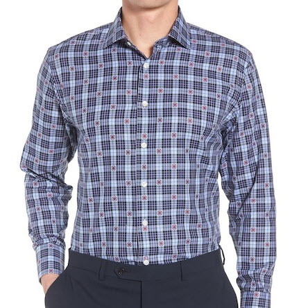 John W. Nordstrom Traditional Fit Plaid Dress Shirt