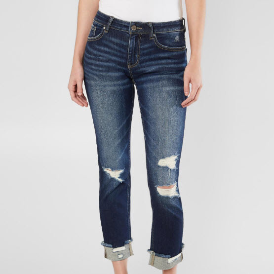 Stella Mid-Rise Ankle Straight Stretch Jean