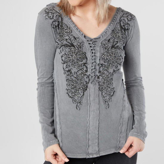 Coleford Ranch Double V-Neck Top
