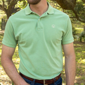 Men's Cotton Green Sea Polo