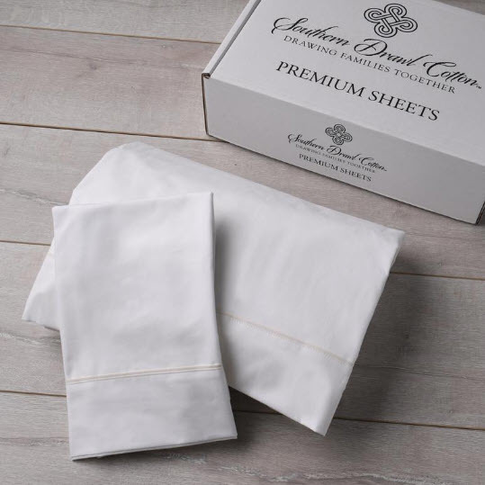 Southern Drawl Sheet Set (White Tan)