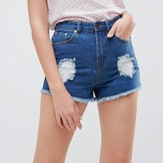 Influence Distressed Denim Shorts