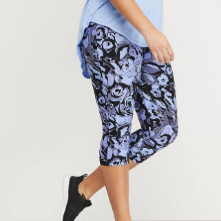 Signature Stretch Active Capri Legging - Floral Print