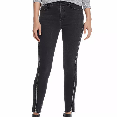 Carly Zip Detail Skinny Jeans