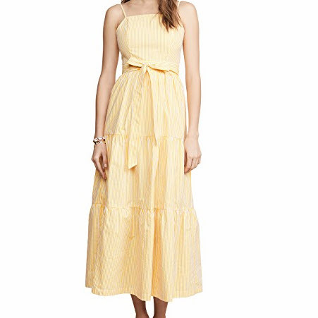Poplin Striped Maxi Dress