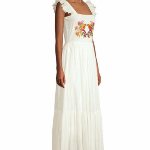Ruffle Sleeve Maxi Dress