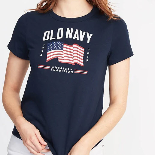 EveryWear 2019 Flag Graphic Tee for Women
