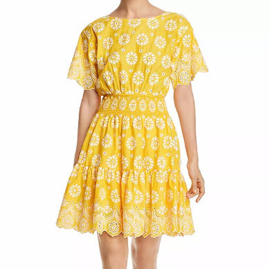 Embroidered Eyelet Dress