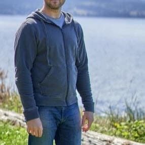 Men's Full Zip Hoodie in Slate