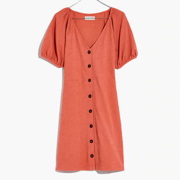 Texture & Thread Puff-Sleeve Dress