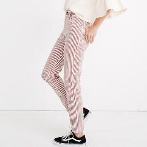 The High-Rise Slim Boyjean in Luca Stripe
