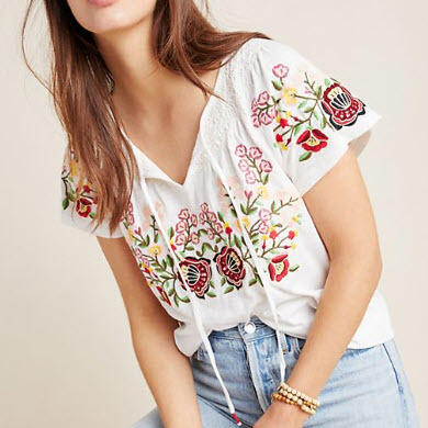 Elodie Embroidered Top