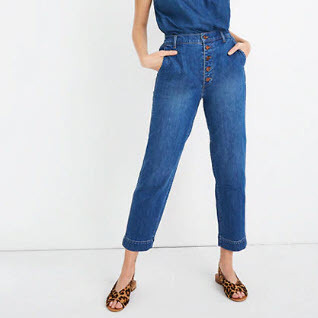 Tapered Jeans in Eastgate Wash: Button-Front Edition