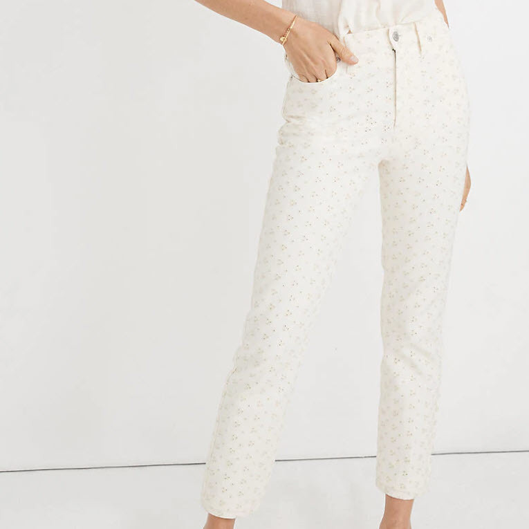 The Perfect Vintage Jean: Embroidered Eyelet Edition