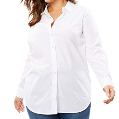 Woman Within Women's Plus Size Perfect Button Down Shirt