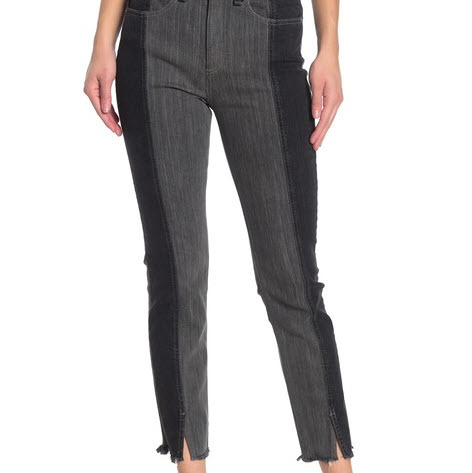 Evelyn Patchwork Straight Leg Jeans