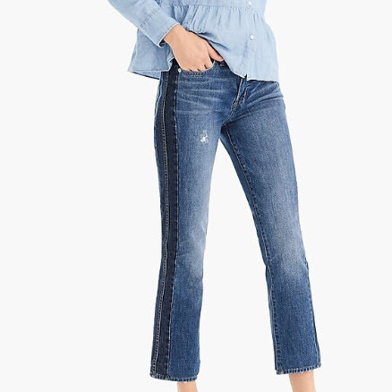 Vintage straight jean in two-tone denim
