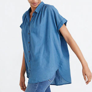 Central Shirt in Bright Indigo