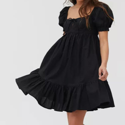 Wonderland Tie-Back Babydoll Dress