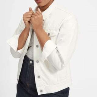 White below the waist denim jacket