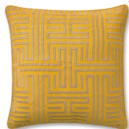 Colonial Greek Key Pillow Cover, Sunshine