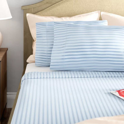 400 Thread Count Striped 100% Cotton Sheet Set