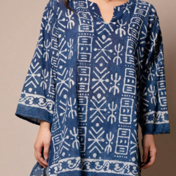 Rishika Indian Tunic - Indigo