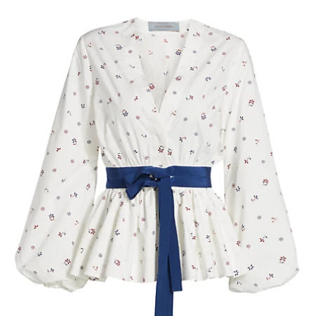 Silvia Tcherassi Sarah Floral Peplum Blouse
