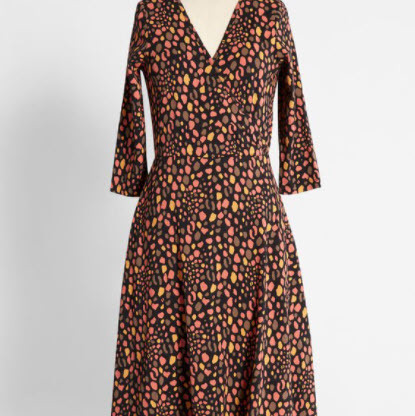 Lava Java Leopard Wrap Dress
