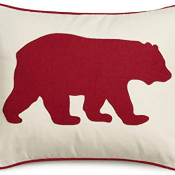 100% Cotton Twill Signature Bear Design Decorative Pillow