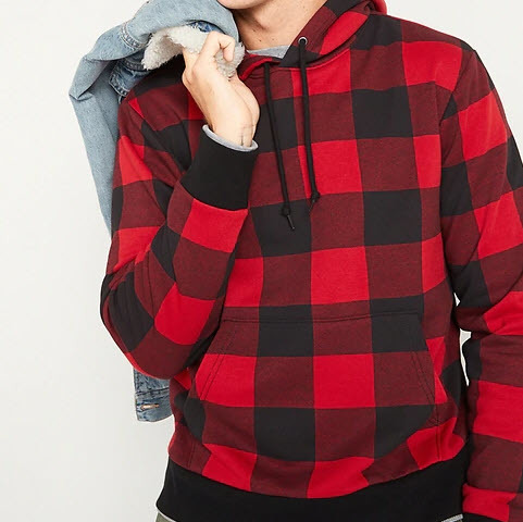 Men's Plaid Pullover Hoodie