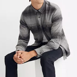 Double-Brushed Flannel Long-Sleeve Workshirt