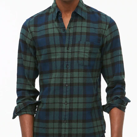 Plaid regular flannel shirt