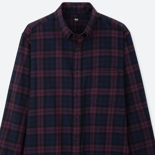 Flannel Checked Long-Sleeve Shirt