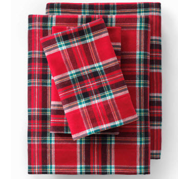 5oz Velvet Flannel Plaid Pillowcases