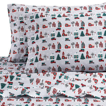 Bee & Willow™ Home Christmas Village Flannel Full Sheet Set