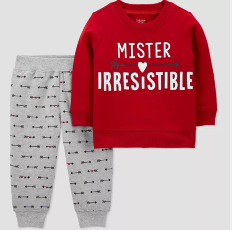 Baby Boys' 2pc 'Mr. Irresistible' Valentine's Day Top and Bottom Set