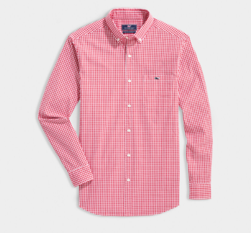 Classic Fit Gingham Shirt in Stretch Cotton