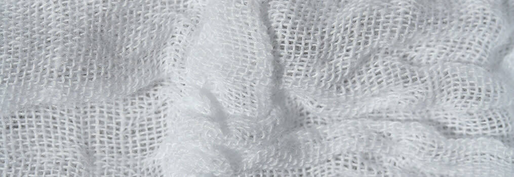 Close up of gauze fabric