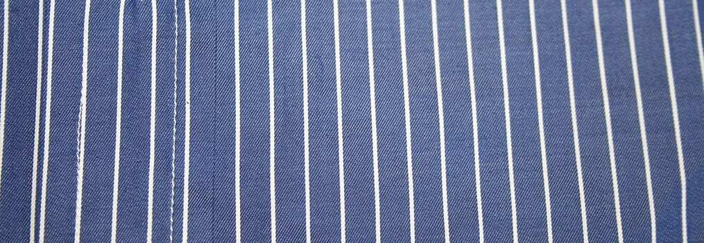 Close up of pinstripe fabric