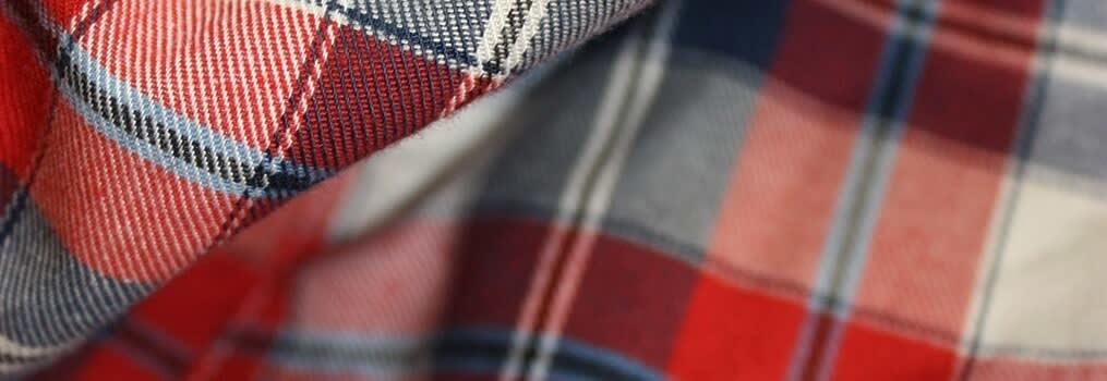 Close up of plaid fabric