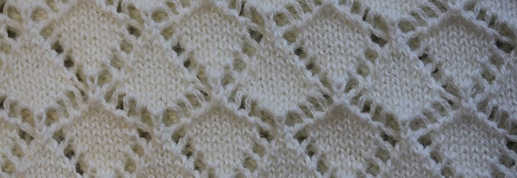 Close up of pointelle fabric