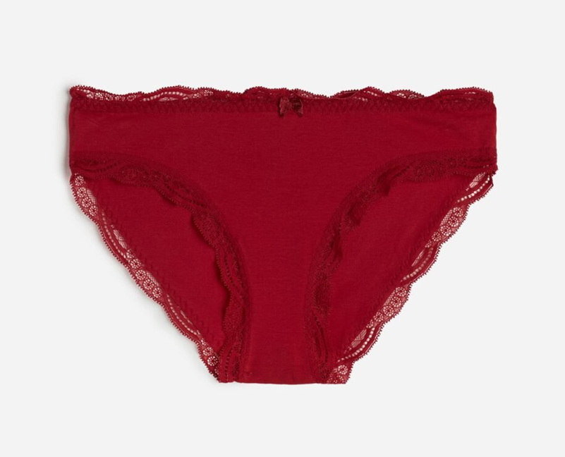 Cotton and Lace Brief