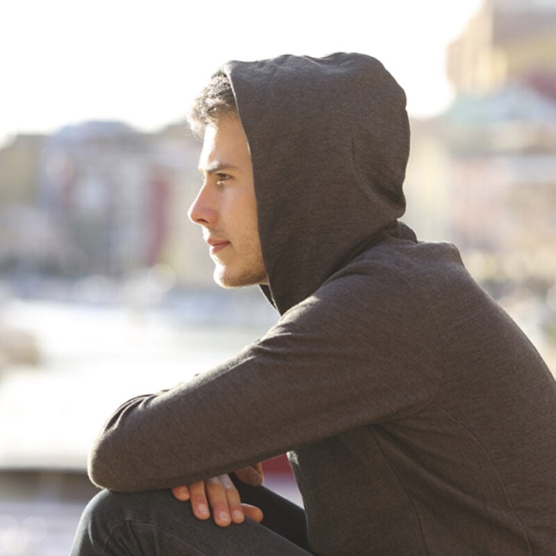 guy in hoodie for versatile cotton athleisure looks for men cotton collection