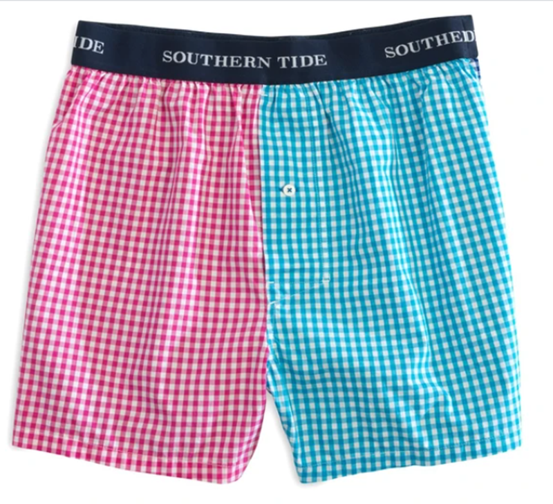 Men's Two- Tone Gingham Boxers