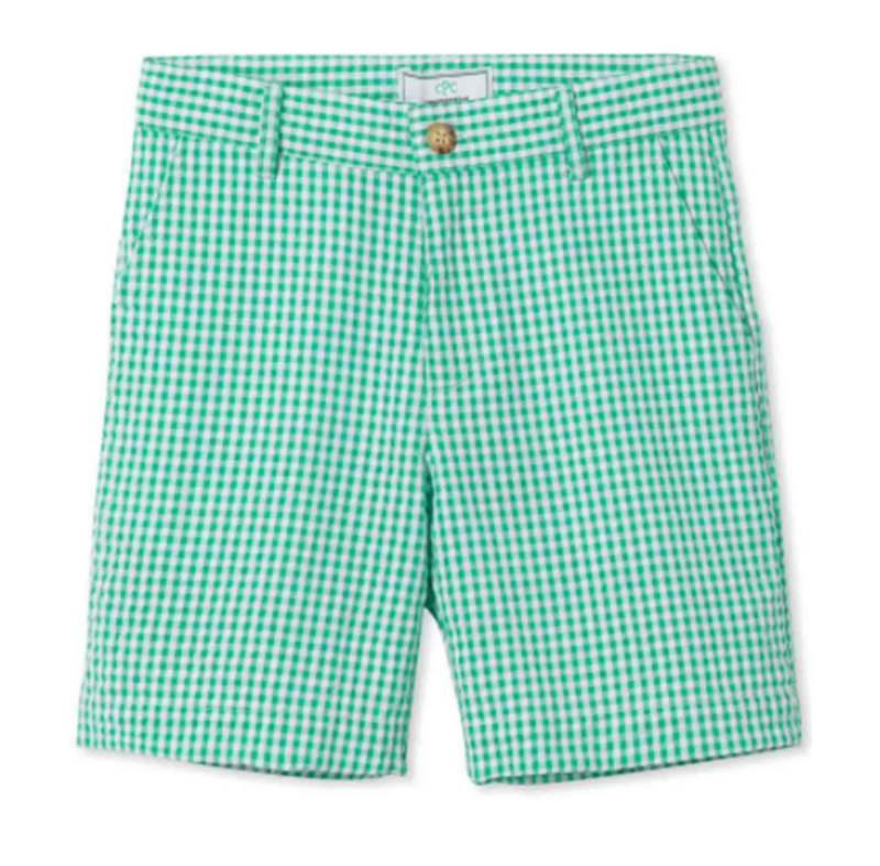 Boy's Hudson Gingham Cotton Shorts