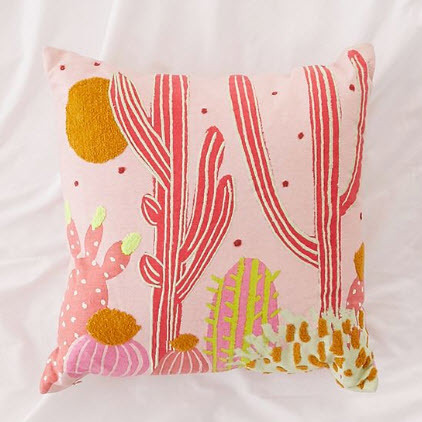 Cactus Landscape Throw Pillow