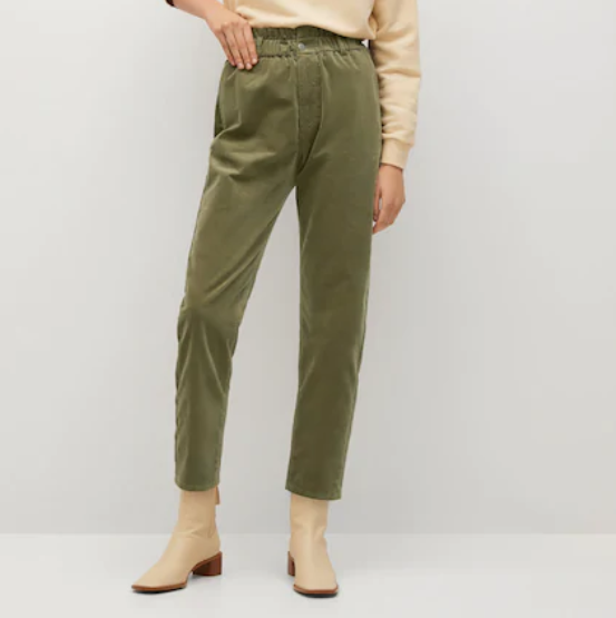 Elastic Waist Cotton Pants